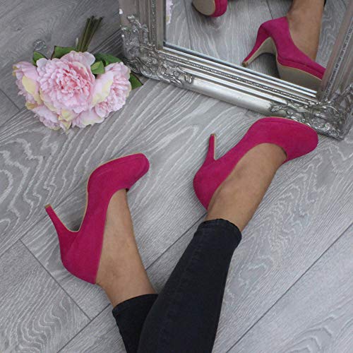 AJVANI Women's Mid Heel Platform Court Shoes