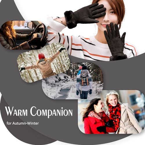 Vagasi Women Touch Screen Winter Gloves - Fleece Lined