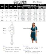 GRACE KARIN Women's Ruffle Sleeve Wrap Midi Dress