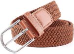 2 Pack Women's Stretch Canvas Braided Belts, One Size