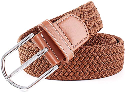 2 Pack Women's Stretch Canvas Braided Belts, One Size