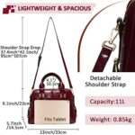 VASCHY Women's PU Leather Handbag, Triple Compartments