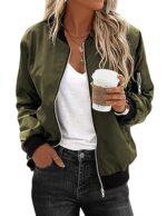 Zeagoo Women's Lightweight Quilted Bomber Jacket