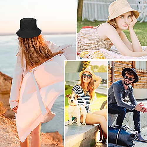 Daisy Embroidery Reversible Cotton Bucket Hat - Women