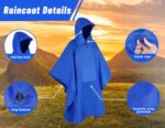 TOMSHOO 3-in-1 Waterproof Rain Poncho, Tent, Tarpaulin
