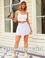 TZLDN Women's Pleated Tennis Skirt with Shorts Pockets