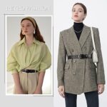 JASGOOD Women's Leather Retro Pin Buckle Belt