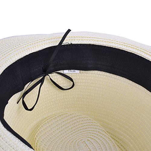 MAZ Unisex Paper Straw Foldable Panama Hat with Band