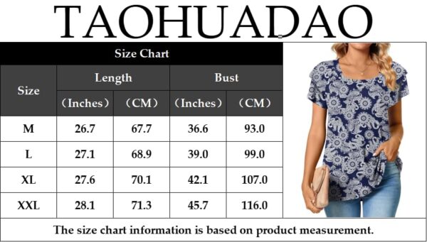 TAOHUADAO Womens Square Neck Double Ruffle Blouse