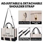 Gflyyue Women's Large PU Leather Tote Bag with Strap
