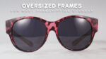 LVIOE Polarised Fitover Sunglasses, Round Frame, UV Protection