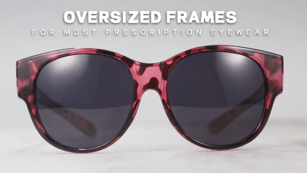 LVIOE Polarised Fitover Sunglasses, Round Frame, UV Protection