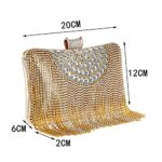 BDXMKS Women Tassel Evening Bag Diamond Beads Clutch