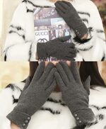 Outrip Women's Winter Touchscreen Gloves (Gray, M)