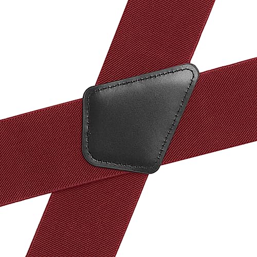 FACATH 5cm Wide X-Shaped Heavy Duty Suspenders with Clips