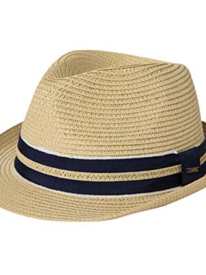 Comhats Unisex Straw Trilby Fedora for Summer & Beach