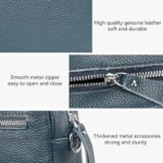 DXIOKO Genuine Leather Crossbody Bag with Wide Strap