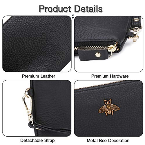 imeetu Women's Leather Wristlet Clutch Wallet