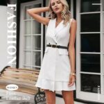 XZQTIVE 3 Pack Women's Leather Belts with Golden Buckle