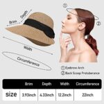 Airmoon Women's UV Protection Foldable Straw Beach Hat