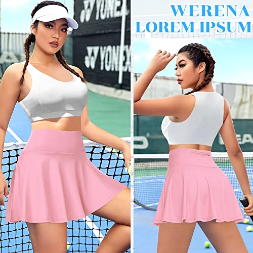 Pleated Tennis Skirt with Shorts and Pockets for Women