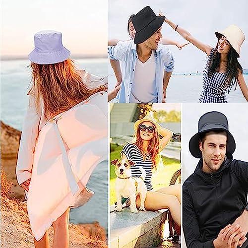 Ramoni Foldable Summer Bucket Hat for Men & Women (Beige)
