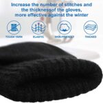 Convertible Fingerless Mittens with Flip Cover, Black