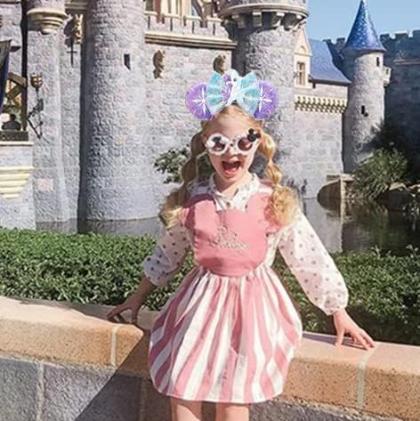 DRESHOW Glitter Mouse Ears Headbands for Women
