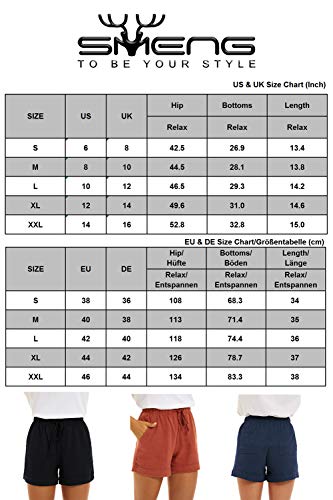 SMENG Women's Drawstring Shorts with Pockets