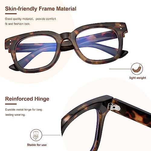 Madison Ave Women Blue Light Glasses, Anti-UV (Tortoiseshell)