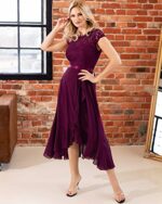 MIUSOL Women's Elegant Floral Lace Maxi Dress