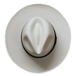 Tumia - White Fedora Panama Hat - Non-Rollable