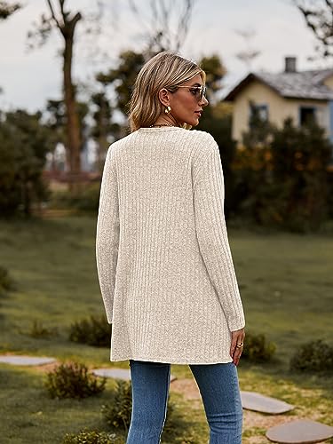 Famulily Women's Long Sleeve V Neck Cardigan with Pockets