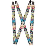 Buckle Down Women's Superhero Poses Suspenders