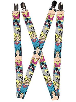 Buckle Down Women's Superhero Poses Suspenders