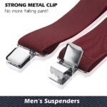 FACATH 5cm Wide X-Shaped Heavy Duty Suspenders with Clips