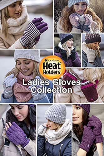 HEAT HOLDERS - Ladies Striped Thermal Fleece Gloves