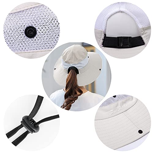 ECOMBOS Womens UV Protection Wide Brim Sun Hat