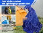 TOMSHOO 3-in-1 Waterproof Rain Poncho, Tent, Tarpaulin