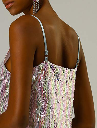 Allegra K Women's Glitter Sequin Mini Dress