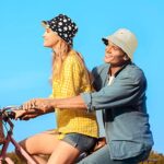 Daisy Print Reversible Cotton Bucket Hat for Women