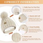 FISFET Women's Winter Hat, Scarf & Gloves Set, Fleece Lined