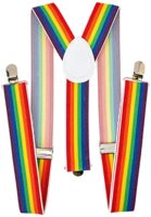 Rainbow Suspenders for Adults - Adjustable Y Back