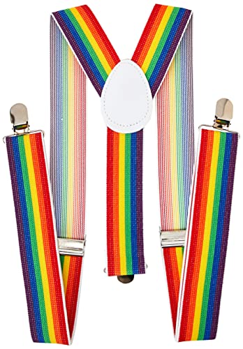 Rainbow Suspenders for Adults - Adjustable Y Back