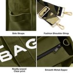 KALIDI Canvas Tote Bag with Zipper and Pockets for Women