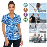 Syphiby Women's Short Sleeve Polo 1/4 Zip Up Sports Top