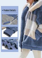 Dokotoo Womens Fuzzy Fleece Hooded Cardigan UK S-XXL
