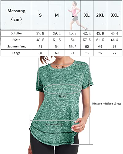 Deaviya Women's Short Sleeve Workout T-Shirt, Loose Fit