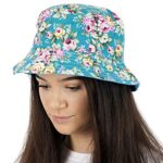 TOSKATOK UPF 50+ Reversible Floral Cotton Sun Hat