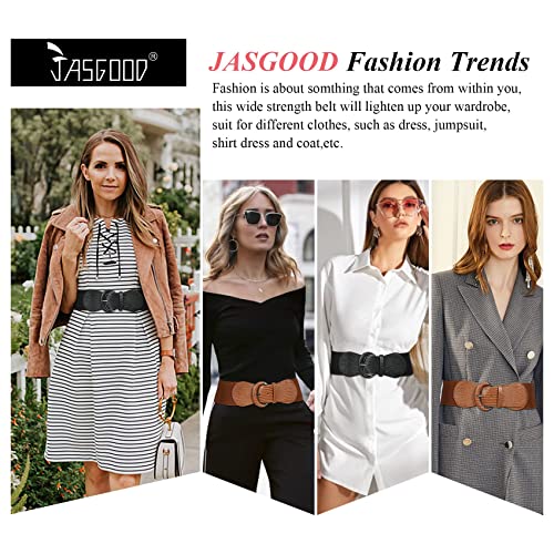 JASGOOD Women Stretchy Wide Waist Belt for Dress